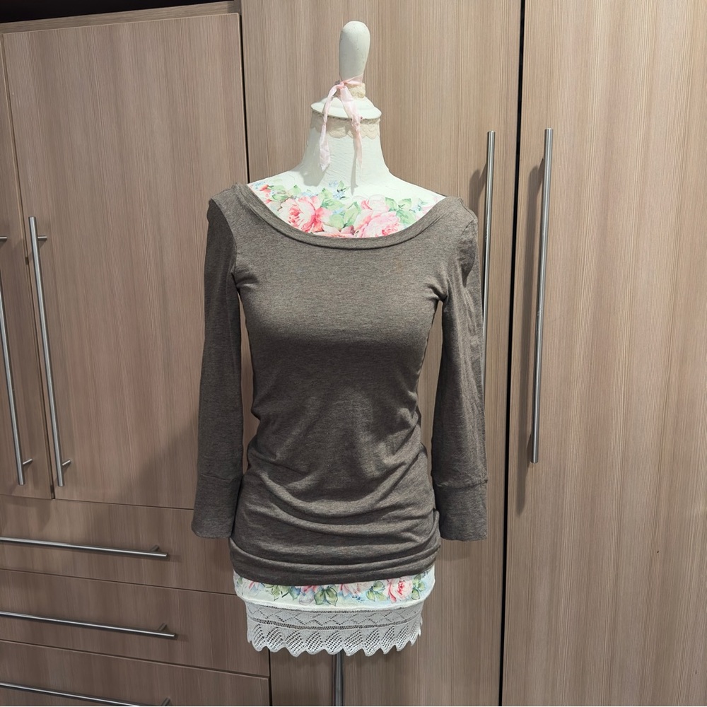 Theory Brown Long Sleeve Women's Top